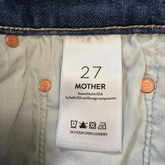 MOTHER High Waisted Rider Ankle Step Fray Loafers And Lassos Jeans Size 27 NWOT - Picture 11 of 14